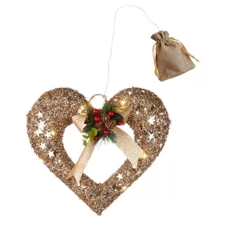 Brillano i sogni, Cuore con 10 led - L'oca Nera