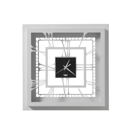 Orologio Olimpo, Bianco marmo, bianco marmo e nero - Arti e Mestieri