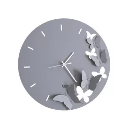 Orologio Butterfly Spring, Bianco - Arti e Mestieri