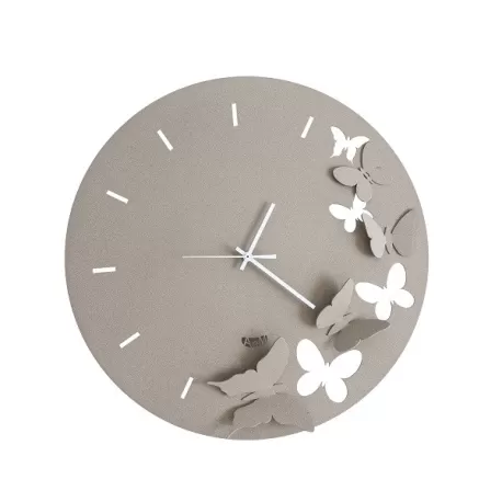 Orologio Butterfly Spring, Beige - Arti e Mestieri