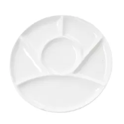 Piatto fonduta bianco Cm.22