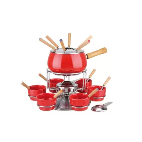 Fonduta smaltata rosso Pz.23