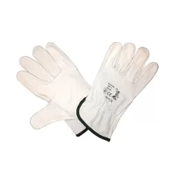 Guanti fiore bianco L