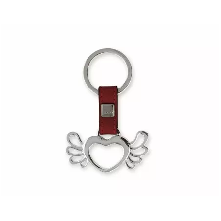 Portachiavi ad anello cuore con ali - Thun