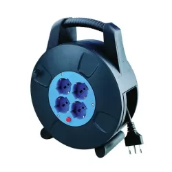 Avvolgicavo 4 prese bipasso schuko spina 16 amper - 15 metri