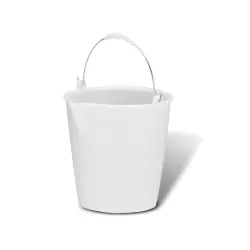 Secchio casalingo bianco con becco Lt.12