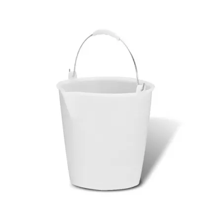 Secchio casalingo bianco con becco Lt.12