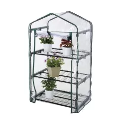 Serra 3 piani con telo trasparente Cm.69x49x125