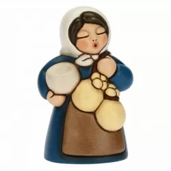 Donna con formaggi presepe classico, blu - Thun