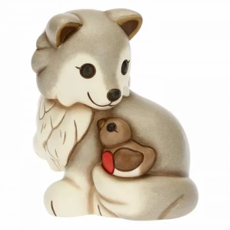 Lupo Noah con pettirosso, medio - Thun