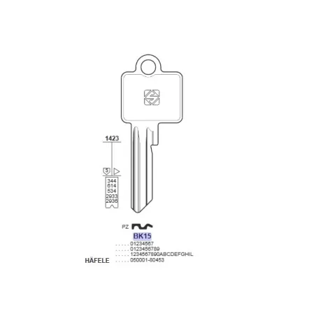 Chiave, Bks - BK15 - Silca
