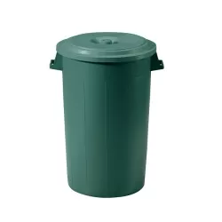 Bidone immondizia con coperchio Lt.100 verde