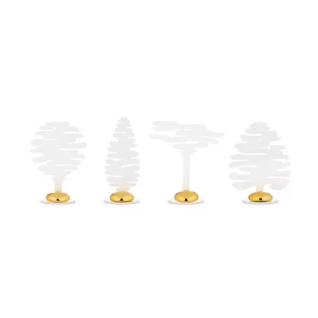Barkplacetree, 4 Segnaposto Bianco - Alessi