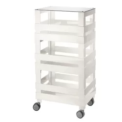 Carrello organizzatore alto tidy&store re-white - Guzzini
