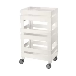 Carrello organizzatore basso tidy&store re-white - Guzzini