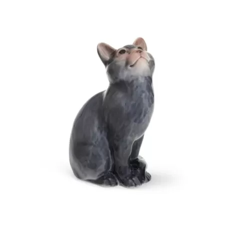Gatto grigio seduto - Royal Copenhagen