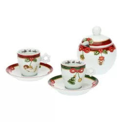 Set 2 tazzine espresso con zuccheriera Magico Natale - Thun