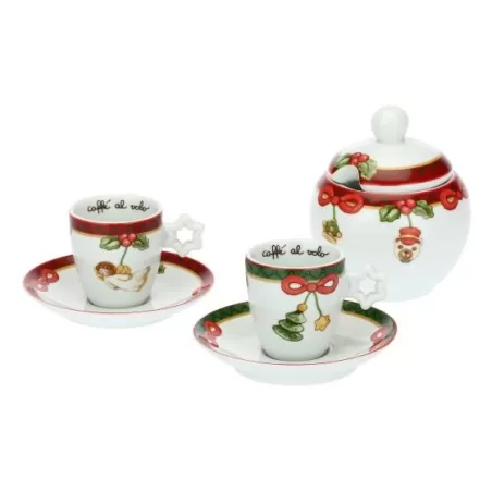 Set 2 tazzine espresso con zuccheriera Magico Natale - Thun