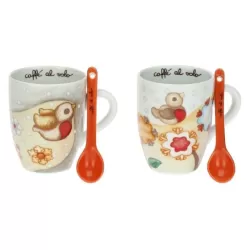 Set 2 mug con cucchiaio Regali d'inverno - Thun