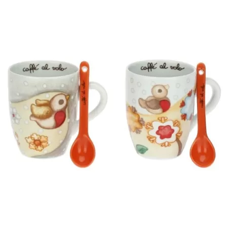 Set 2 mug con cucchiaio Regali d'inverno - Thun