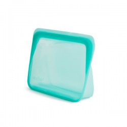 Stand-up mini - Aqua - Sacchetto Trasparente in Silicone, Riutilizzabile - Stasher