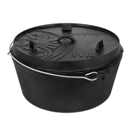 Dutch Oven ft18-t in ghisa con base piatta  ideale per oltre 20 coperti - Petromax