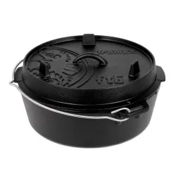 Dutch Oven ft6-t in ghisa con base piatta ideale per 4-8 coperti - Petromax