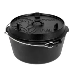 Dutch Oven ft9-t in ghisa con base piatta ideale per 8-14 persone - Petromax