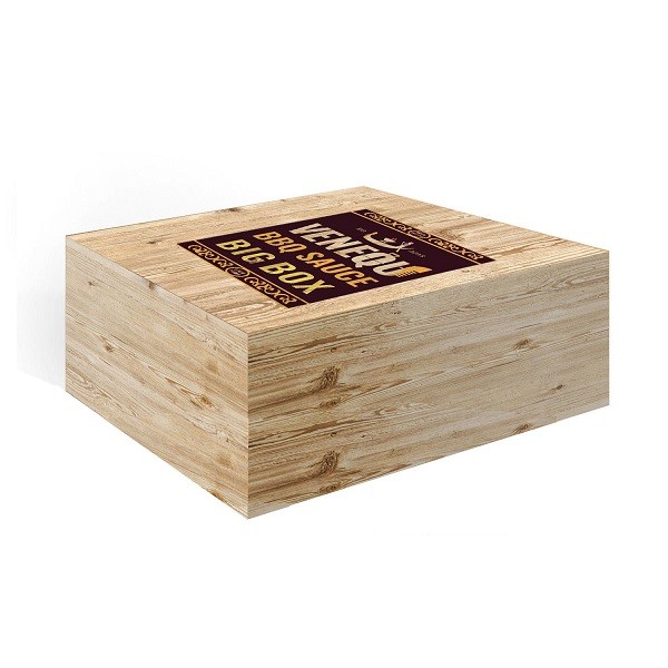 Cassetta di legno  BBQ GIFT BIG BOX - Venequ BBQ Sauce