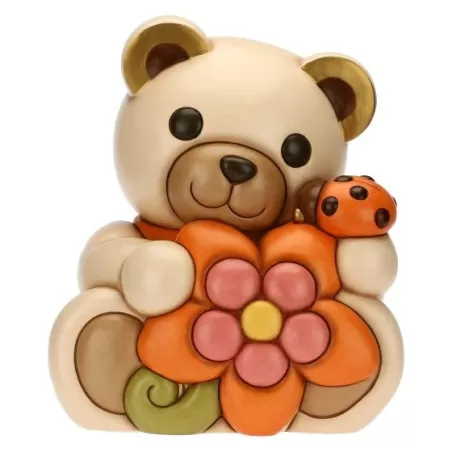 Teddy primavera con fiore e coccinella, maxi - Thun