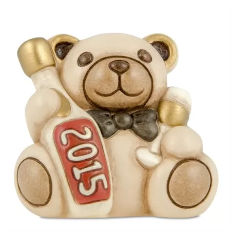 Teddy natalizio con bottiglia di spumante - Thun