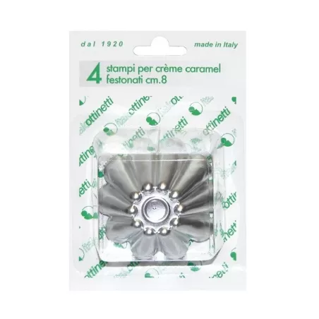 Crem caramel festonato Cm.8 blister 4 pezzi
