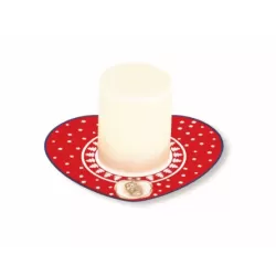 Candela con piattino cuore - Thun