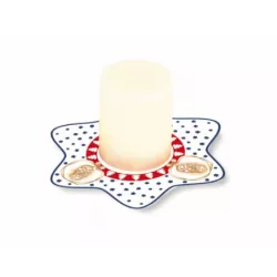 Candela con piattino stella - Thun