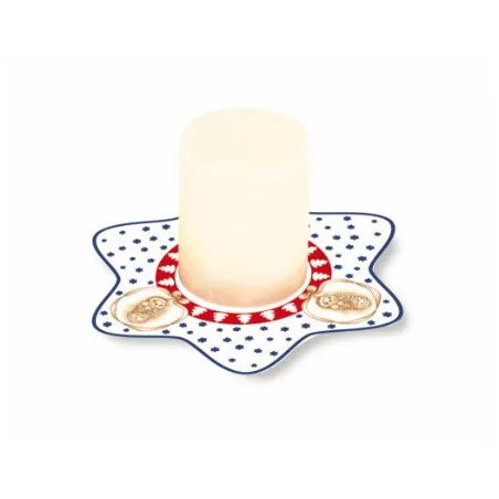 Candela con piattino stella - Thun