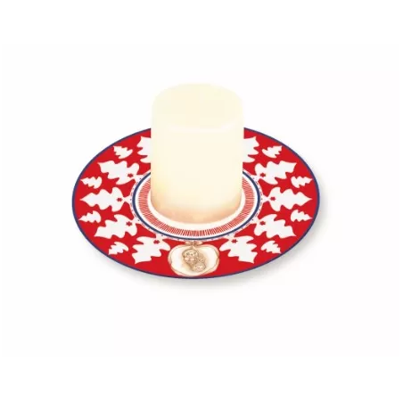 Candela con piattino tondo - Thun