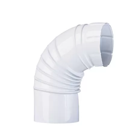 Gomito smaltato bianco 90 gradi Cm.11