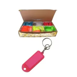 Portachiavi etichetta anello girevole colori assortiti
