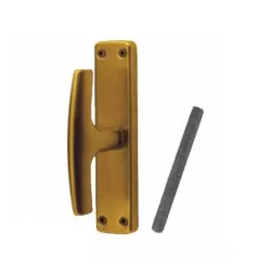 Martellina alluminio bronzato con placca alta Mm.34x150 senza gioco - Quadro Mm.7