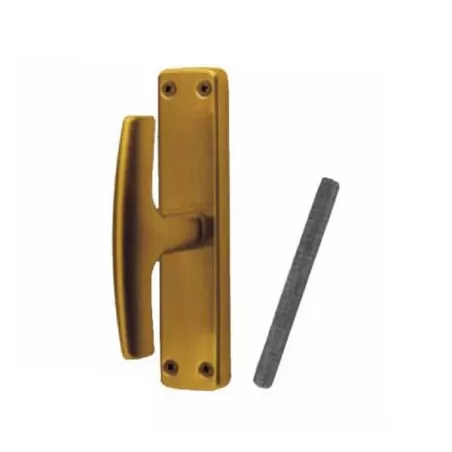 Martellina alluminio bronzato con placca alta Mm.34x150 senza gioco - Quadro Mm.7