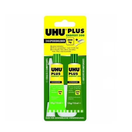 Colla plus bicomponente per metalli, vetro, ceramica, marmo, ecc. Ml.15+15