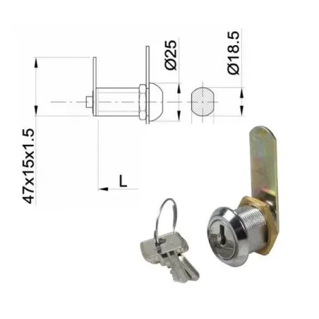 Cilindro levetta 180° destra Mm.20