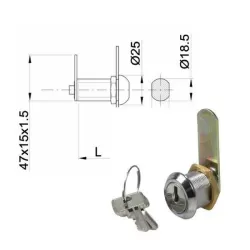 Cilindro levetta 180° destra Mm.16