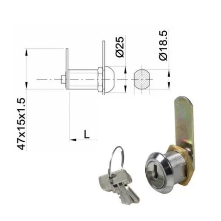Cilindro levetta 180° destra Mm.16