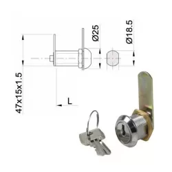 Cilindro levetta 180° Mm.25