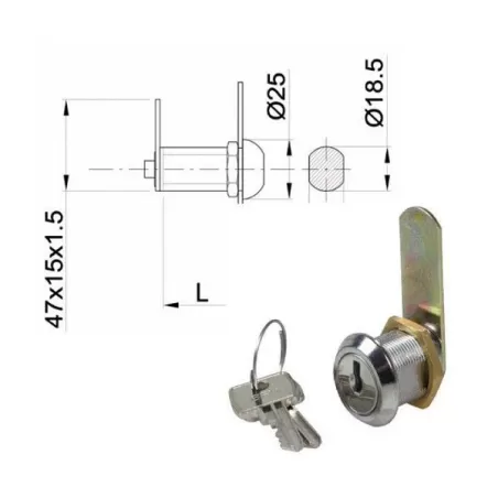 Cilindro levetta 180° Mm.25