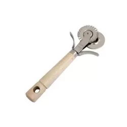 Tagliapasta inox doppia lama con manico legno