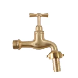 Rubinetto ottone lucido attacco filetto maschio 1/2 il campo