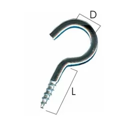 Gancio vite 20x60 Mm.4,00x20 D.12