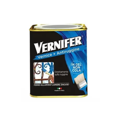 Antiruggine e vernice di finitura lucida vernifer Ml.750 grigio scuro brillante arexons